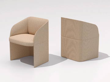 TIMO - Fabric easy chair with armrests by La Cividina - view 2